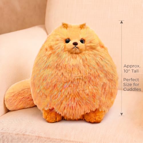 Image of Winsterch Plush Cat Stuffed Animal Toy, 10in Orange Stuffed Cat for Girls