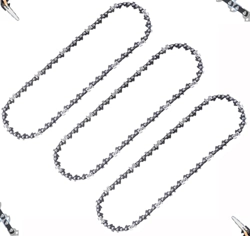 3 PCS Chainsaw Chain, 10 Inch 40 TG Pole Saw Chain Replacement Chains for Chain Saw 3/8",for 30.5CM Bar
