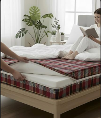 Image of Fairy Down-Cotton Mattress Cover with Zip for Single Bed (84 X 36 X 5 Inches) 7 * 3 feet