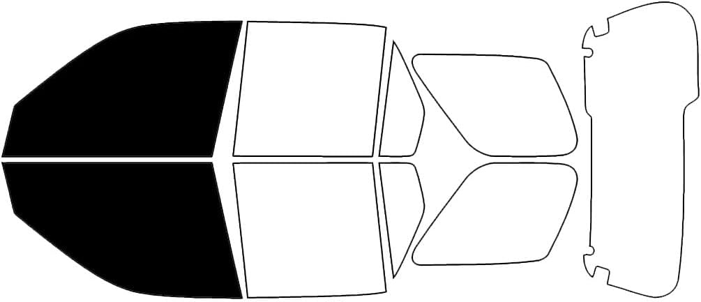 Rvinyl Window Tint Kit Compatible with Honda Cr-V 2002-2006 - Black 20% - Single Ply No Bubble Film - Do it Yourself Vehicle Front Precut Kit