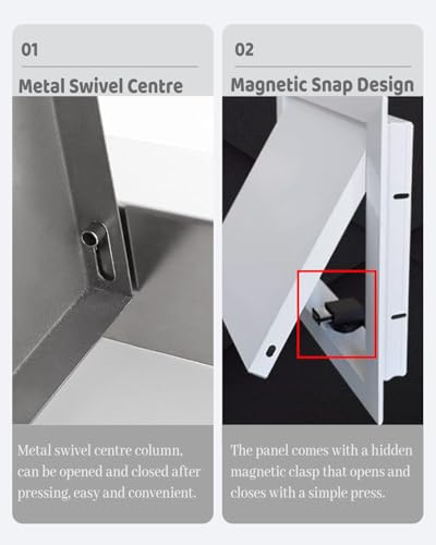 Panneau d'accès en aluminium laqué blanc avec fixations universelles - 5