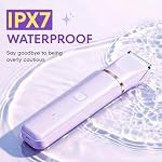 VG VOGCREST Bikini Trimmer pour les femmes : 2-in-1 Rasoir corporel sans douleur pour bras de jambes sous-arms - Portable Voyage Friendly Pubic Grooming Kit - Razor électrique rechargeable avec dock de recharge