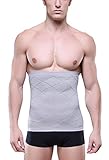 AIEOE Herren Bauchweggürtel Body Shaper Funktiongürtel Taillenmieder Taillenformer Shapwear Figurformend Schlankheit Große XL - Grau