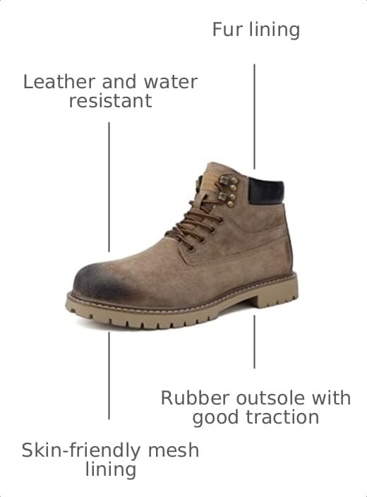 Image of Men's Outdoor Waterproof Hiking Boot Snow Boots Walking Shoes
