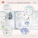 mintkind Książka przyjaciół z piłką nożną – szkolny książeczka dla chłopców z 30 wpisami, motywem piłki nożnej, dodatkowymi stronami i wytrzymałą twardą okładką – prezent dla uczniów szkół
