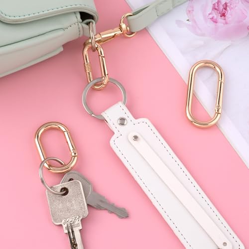 Image of Oval Spring Ring Clips, Metal Keyring Purse Clip