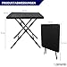 CHEFGASTRO Balkontisch klappbar 78x78cm Gartentisch wetterfest 4 Personen Kunststoff Holz Optik Schwarz Campingtisch Outdoor Klapptisch Klein Balkonmöbel Bistrotisch für Garten Terrasse Balkon