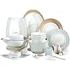 Elevate Your Dining Experience: Buy the 50-Piece Luxury Bone China Dinnerware Set for 10 in European Retro Style – IGZVMBO