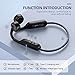 PURERINA Bone Conduction Headphones Open Ear Headphones Bluetooth 5.0 Sports Wireless Earphones with Built-in Mic, Sweat Resistant Headset for Running, Cycling, Hiking, Driving, Black