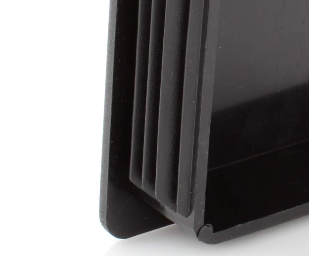 50 Stück Vierkantrohre - 90x90 mm - Quadratstopfen Grau - Vierkant Endkappen aus PE Kunststoff - Rohrstopfen zur Rohrabdeckung von Stahlrohr