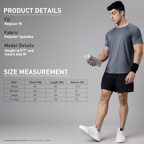 Image of MuscleBlaze Active T Shirt for Men, for Gym & Sports