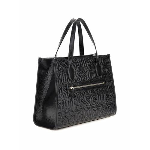 Image of Guess Women's Black Textured Tote| Ladies Purse Handbags | Gift For Ladies