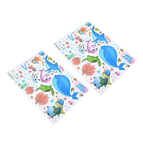 Set Di Adesivi Murali Per Bambini E Bambine Con Tema mondo Sottomarino in Pvc Liscio Per Decorazioni Natalizie E Sfondi Fotografici.