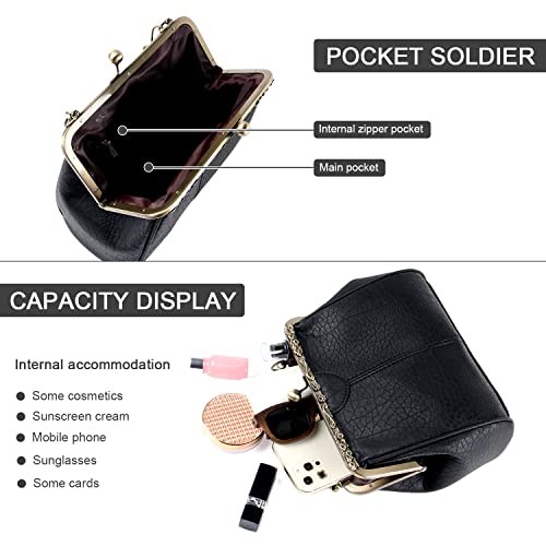 LUI SUI Damen Handtaschen Damen Top Griff Taschen PU Leder Stilvolle Tote Umhängetaschen Geldbörse Schwarz