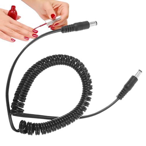 Cable De Alimentación Para Torno De Uñas – Alambre | Cable De Extensión De Resorte Para Máquina De Manicura Profesional De Salón Y Herramienta De Estudio De Arte De Uñas En Casa Con Conector De Orific
