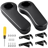 LEAPGOMAX No Drilling Golf Cart Armrest with Cup Holder for Rear Seat with 1" Square Tube on EZGO Cl