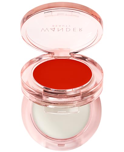 Image of Wander Beauty Double Date Lip & Cheek - Be Mine /Swipe - 4-in-1 Cream Blush & Lip Tint - Blush, Lip Moisturizer, Lip Balm, & Eye Gloss - Multitasking Eye, Cheek, and Lip Makeup With Green Tea - 0.07 oz
