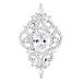 SELOVO Vintage Style Wedding White Oval Zircon Crystal Wedding Pin Brooch Rose Gold Tone