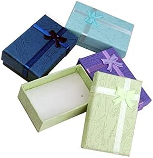 Jewelry Box 12Pcs Paper Gifts Boxes Assorted for Display-Rings Small Watches Necklace Earrings Bracelet Gift Packaging (Mixed Color)
