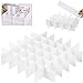 Divisores de Cajones 28 Piezas, DIY Organizador Cajones Plástico, Divisor de Cajones Ajustable, Compartimentos de Rejilla para Ropa Interior Calcetines Cinturón Suministros de Oficina