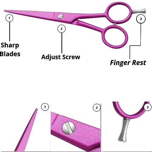 Wishbeauty Pastel Plus Candy Scissors 5.5 Inch / 14 cm, Purple - Image 2