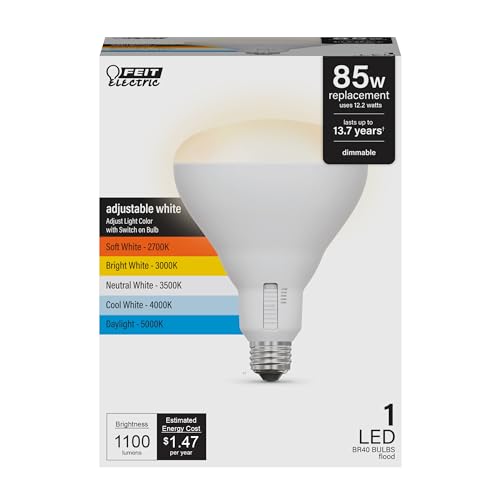 Feit Electric BR40 LED Light Bulb 5CCT Dimmable - 85W Equivalent 1 Pack