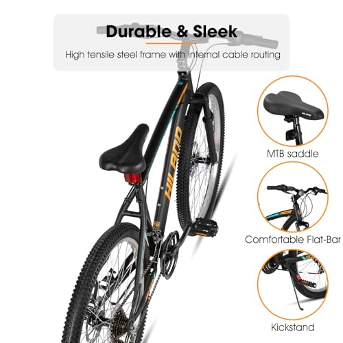 HILAND Mens and Womens Mountain Bike, 26 Inch 18 Speed