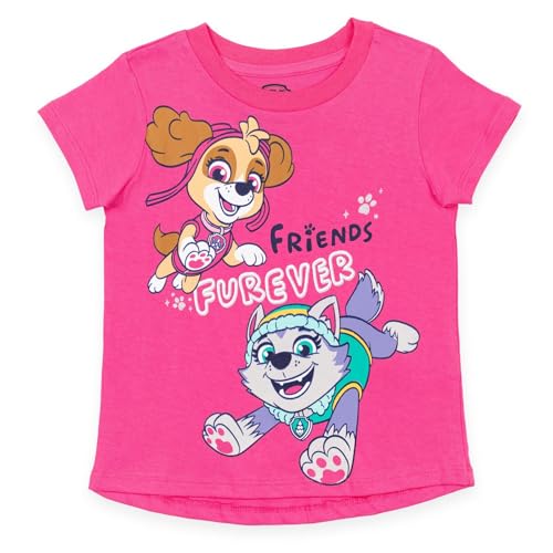 Paw Patrol Girls 2 Pack T-Shirts Toddler to Big Kid Sizes (2T - 10-12)2