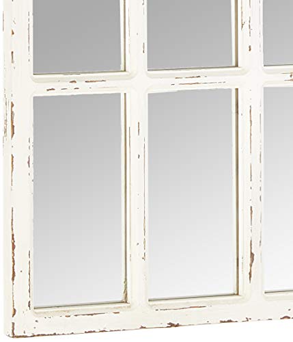 Amazon Brand – Stone & Beam Vintage Farmhouse Wooden Arched Mantel Mirror, 36.25"H, Whitewash - Image 4
