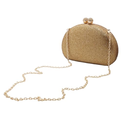 Image of UMREN Women Sparkly Rhinestone Evening Bag Crystal Clutch Purses Glitter Shell Shaped Handbag Wedding Prom Shoulder Bag