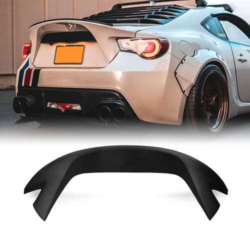スバル BRZ トヨタ 86 用 リアスポイラー リップ ルーフ ウィング マット ブラック ファイバーグラス