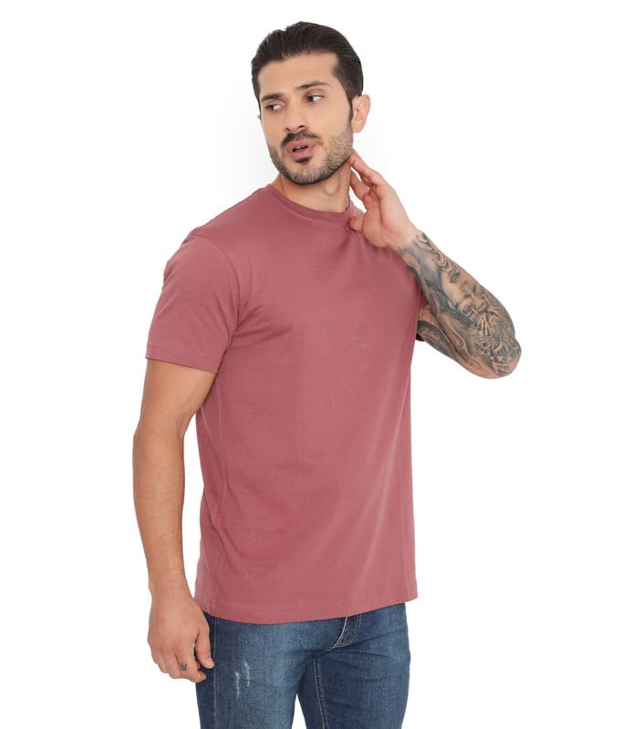 Image of Rivolta Men's Solid Regular Fit T-Shirt