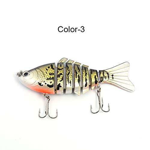 Andoer 10cm / 16g Iscas de pesca Artificial Multi Jointed Seções Artificial Hard Isca