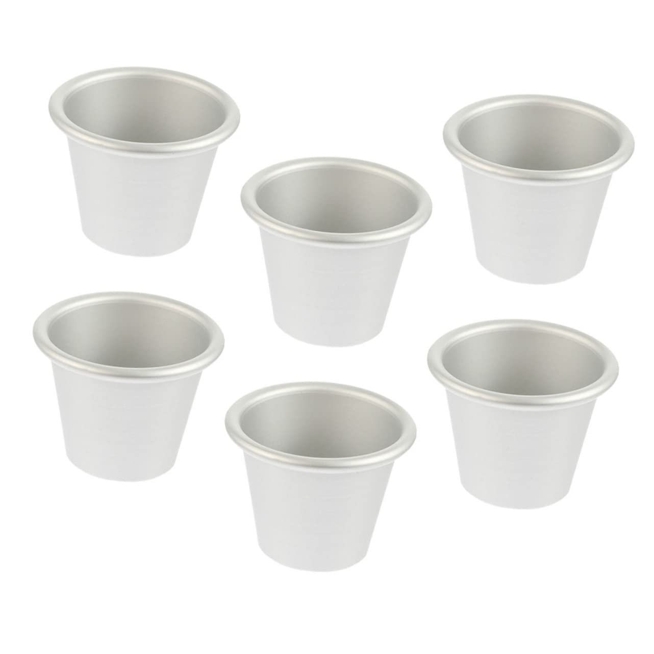 KICHOUSE 6Pcs Round Cake Molds Baking Pans for Puddings Cakes Easy to Use for Home Baking DIY Pastry Nonstick Design for Effortless Release