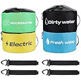 Tomotato RV Schlauch Aufbewahrungstasche, 4 Stück Camping RV Wasserschlauch mit Aufbewahrungstasche Taschen Elektrokabel Abwasserschlauch RV Zubehör Organizer