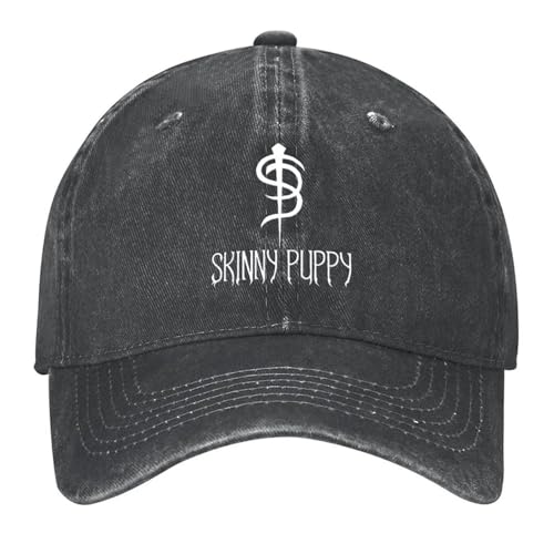 Casquette Skinny Puppy en coton ajustable style musique industrielle pour homme et femme
