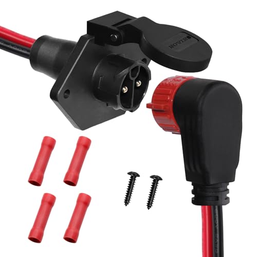 Trolling Motor Plugs for Minn Kota,50A Trolling Motor Plug Receptacle Set for Marine Boat Down Rigger Fishing Reel,Male & Female Watertight Quick Connect 12V/24V/36V/48V 2-Wire 8 Gauge