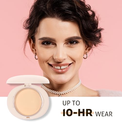 Image of UCANBE 2-in-1 Pressed Face Powder & Foundation Makeup, Matte Oil Control Flawless Setting Powder, Korean Makeup,Waterproof Long Lasting Finishing Powder (Fair)
