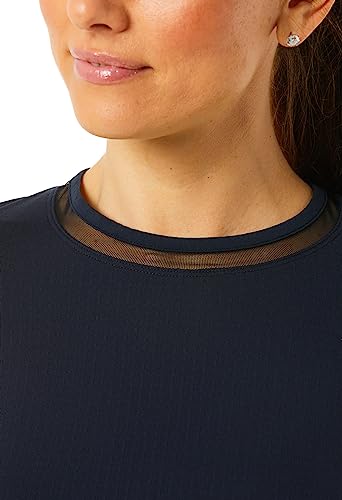 Ibkul Athleisure Wear Sun Protective Upf 50 Icefil Cooling Tech Long Sleeve Crew Neck Top With Under Arm Mesh – 83000 Lime Solid L #TOP3