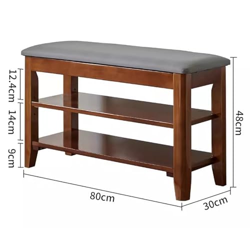 Banc à chaussures en bois de rangement pour décoration intérieure - 4