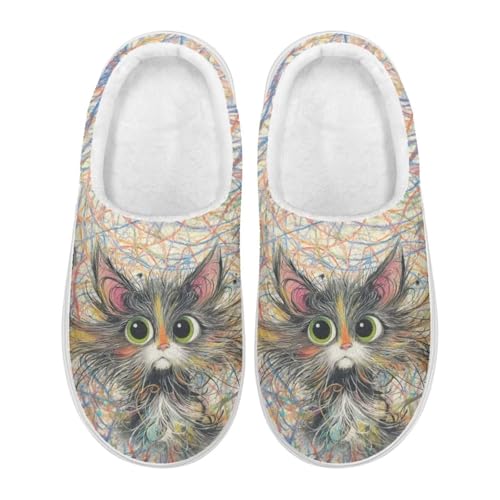 Cotton Slippers for Women Fuzzy Scuff Foam Indoor House Shoes Soft Comfortable Warm Home Slippers for Women