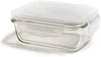 Oikos - Pote de Vidro 330ml Hermético com Trava Retangular