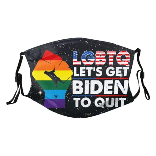 I Support LGBTQ Let's Get Biden To Quit Adult Dust Mask Adjustable Dust Face with 2 Filter94