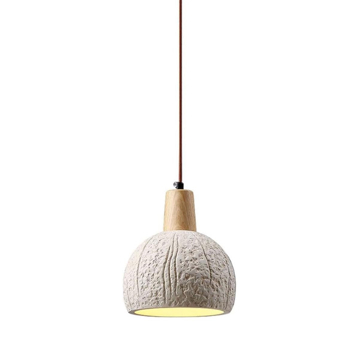 Style rétro Wabi-sabi avec cette lampe suspendue en ciment unique