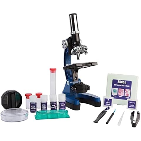 Explore ONE Beginner Microscope for Kids - 100X, 400X & 900X Magnification, Compact Size & Sturdy Build - Perfect for at Home and School. Comes with Hard-Shell Case Cover