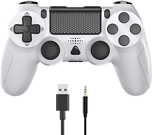 【 Comodo metodo di interazione 】 Questo controller wireless migliorato utilizza un accelerometro 3D e un sensore Gyro, una funzione sensore a 6 assi e un motore di movimento integrato. Touchpad multi-touch e click e barra luminosa integrata possono offrire un nuovo tipo di gioco. C'è anche un pulsante Share, è possibile caricare i video di gioco e le immagini sui social network e condividere i tuoi momenti meravigliosi con gli amici.