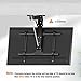 ELIVED Motorized Ceiling TV Mount for 40-70 Inch tvs up to 88 lbs, Electric Ceiling TV Mount with Remote & Adjustable Tilt, Drop Down Ceiling Mount for Flat and Pitched Roofs, Max VESA 600x500mm.