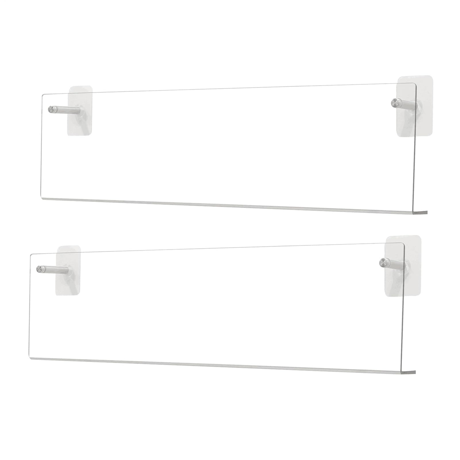 Supporto per dischi in vinile da parete in acrilico trasparente, 2 pezzi, senza trapano, organizer per camera da letto, home theater, libri e quaderni