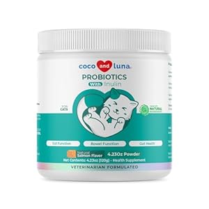 Probiotics for Cats – 4.23oz/120g Powder – Digestive Enzymes, Cat Probiotics and Digestive Enzymes, Cat Probiotics Powder, Promotes Healthy Stomach and Digestion (for Cats)