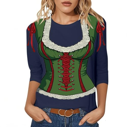 Vestido de mujer para primavera y otoño casual floral talla grande XXL manga 3/4 boho
